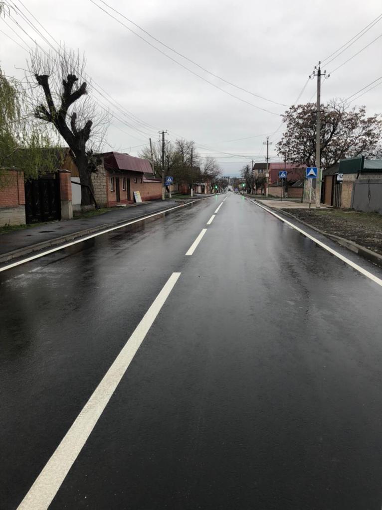Капитальный ремонт участка дороги в Сунже