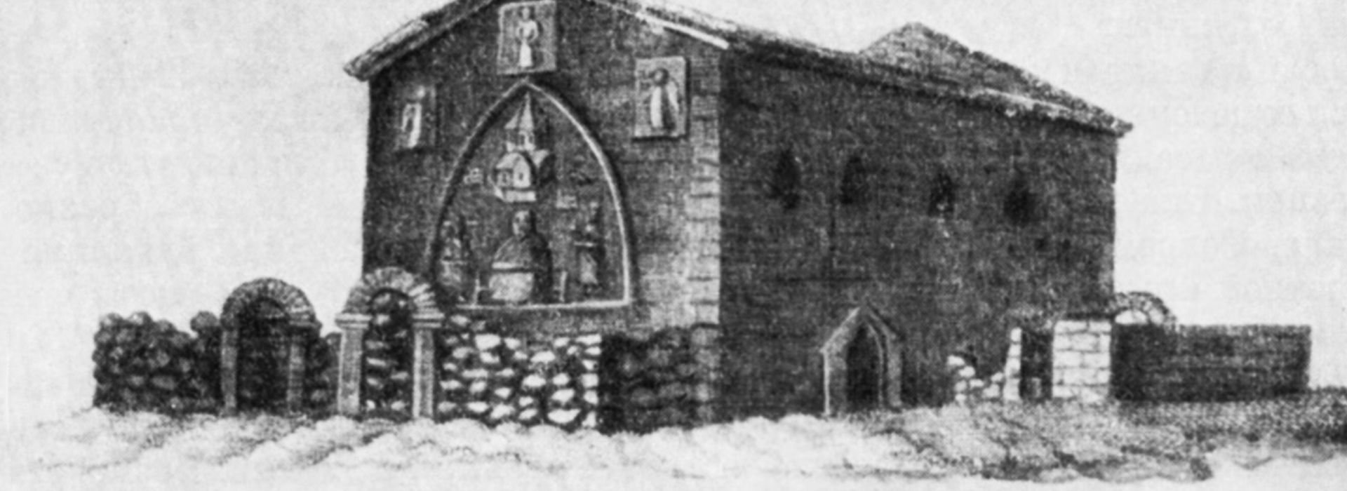 М. Энгельгардт, 1811. Общий вид храма Тхаба-Ерды с юго-западной стороны.